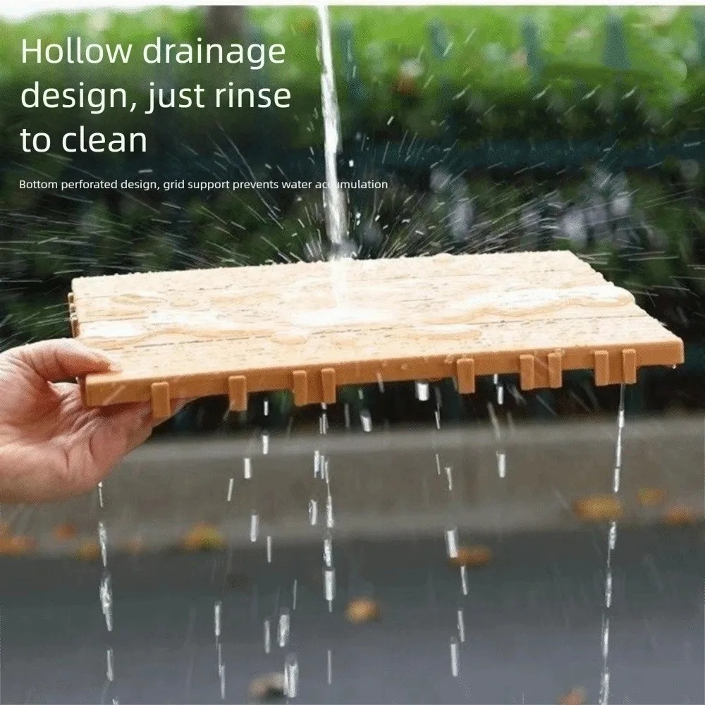 

Anti-corrosion Balcony Flooring Plastic Wood Waterproof Plastic Wood Flooring Wear-resistant DIY Splicing Floor Boards Courtyard