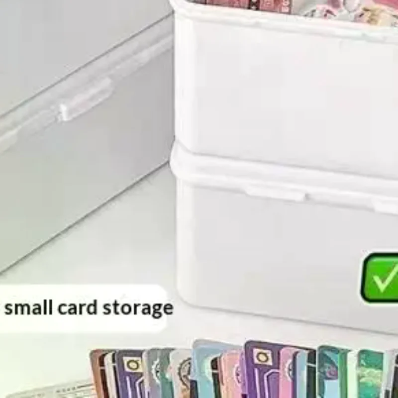 1PC Korean Transparent Storage Box Card Photocard Storage Box Photo Card Organizer Classification Flip Box