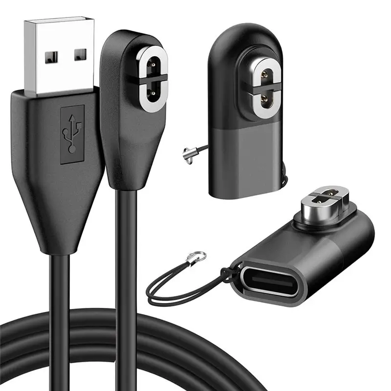 3.3Ft Charging Cable For Aftershokz With 2-Pack USB Adapter,USB Magnetic Cord For Shokz Aeropex AS800/S803/S810-A31R