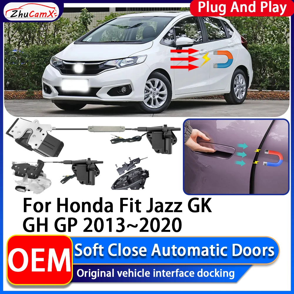 ZhuCamX OEM Electric Suction Power Soft Close Car Door Automatic Door Closing System For Honda Fit Jazz GK GH GP 2013~2020