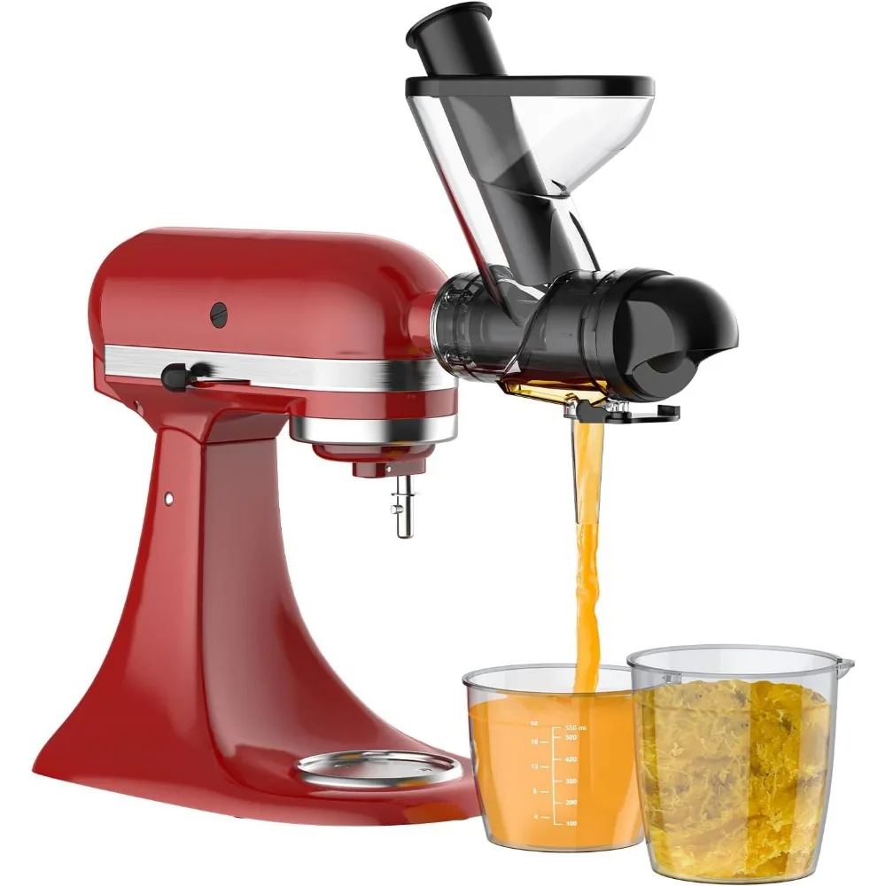 

Cold Press Slow Masticating Juicer Attachment for Stand Mixers, Dual Feed Chute, High Yield Nutrient-Rich Juice