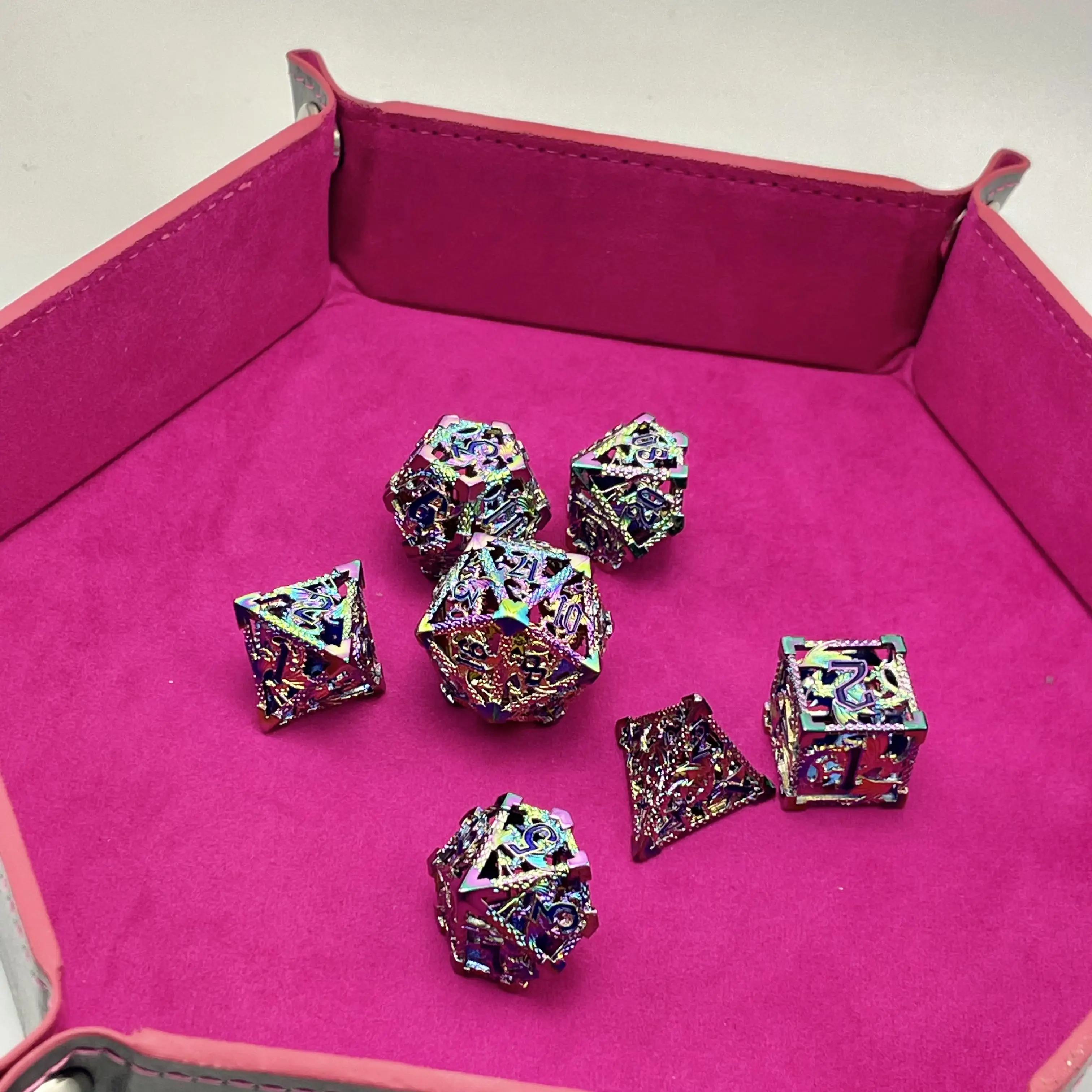 7Pcs TRPG Dice Set  Dungeon And Dragon Dice MRPG DND Dice Role Playing Dice Polyhedral Dice Set Suitable for Dungeons D20 D12 D6