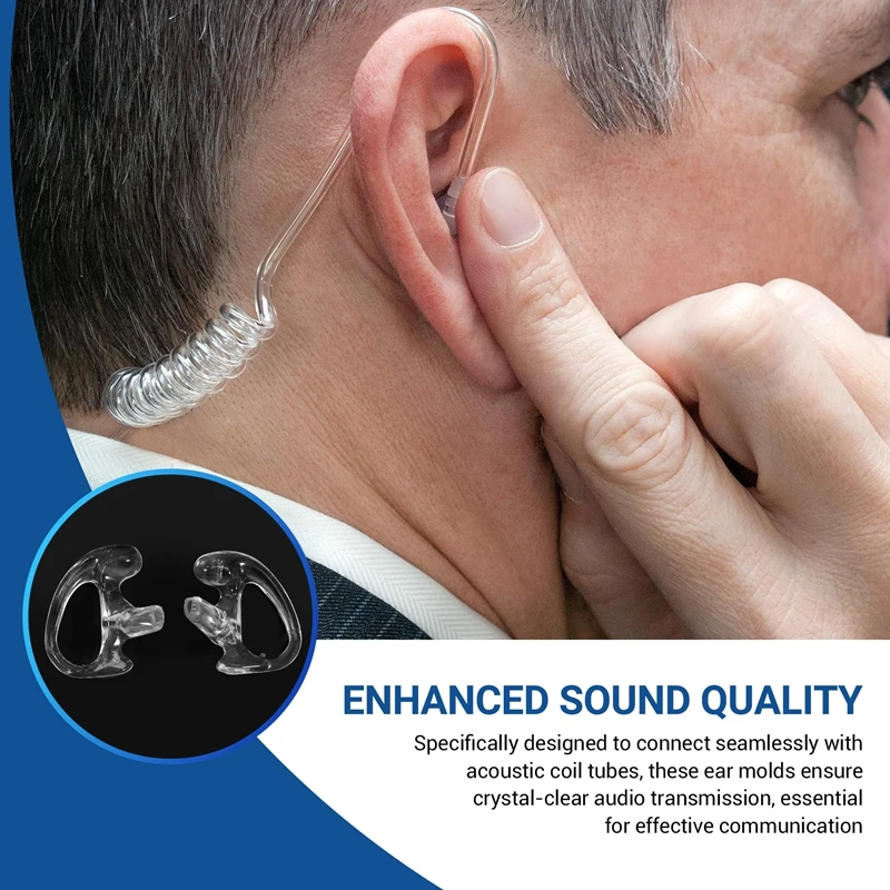 Soft Radio Earmold Replacing Earpiece Insert Acoustic Coil Tube Audio Kits Headphone Accessories