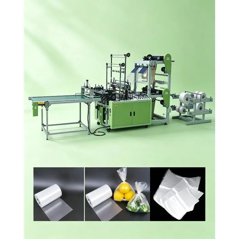 Multi-Layer LDPE HDPE Plastic Film Blown Machine Automatic Shopping Bag Production Line High Speed Polythene T-Shirt Bag Making