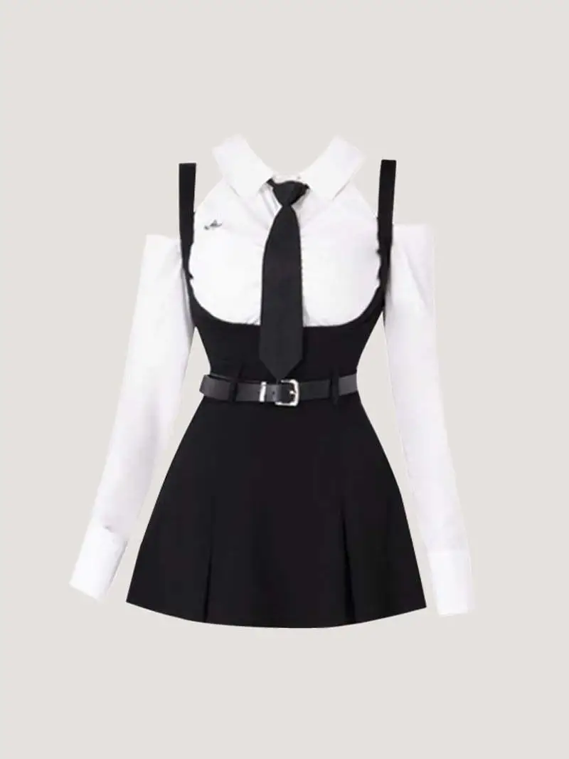 

Женская юбка трапециевидной формы больших размеров Bared Long Sve irt, комплект из двух предметов, весенний модный повседневный удобный наряд