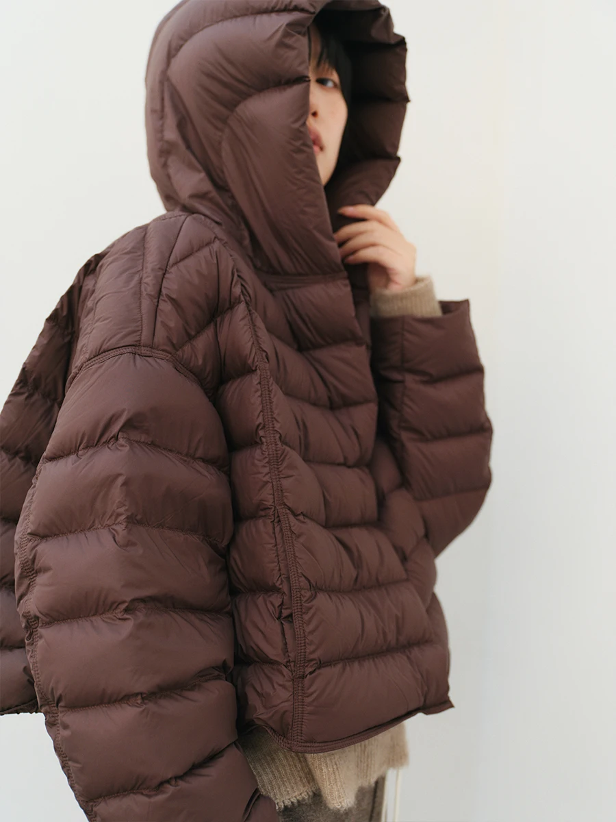 

Легкая теплая женская пуховая куртка с капюшоном из 95% белого гусиного пуха 800FP, водонепроницаемая, для активного отдыха, с отделкой из ребристой ткани