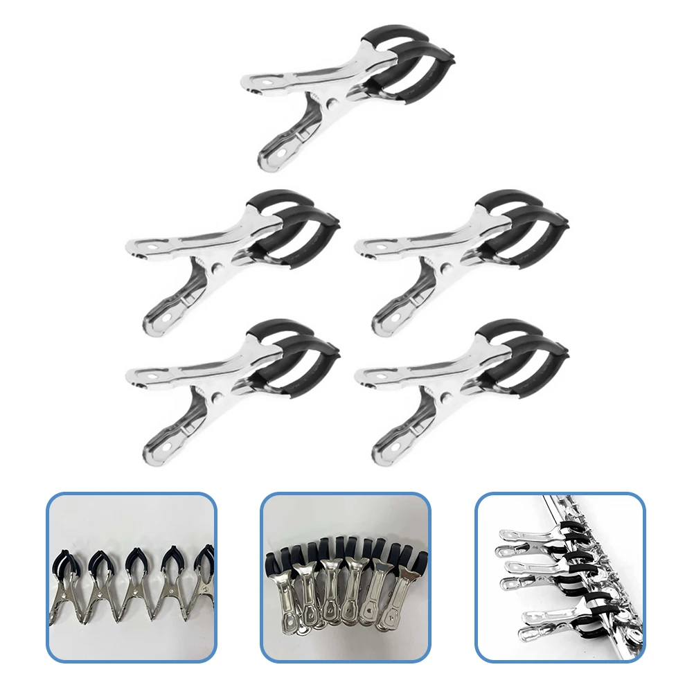 

5 Pcs Saxophone Indentation Clip Heavy Duty Instruments Flute Clamps Stainless Steel Material Clips for Wind Repair Tools