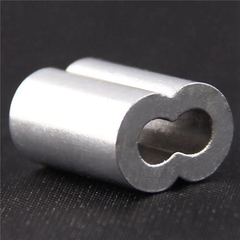A64K 300Pcs Aluminum Crimping Loop Sleeve For 3Mm Diameter Wire Rope And Cable