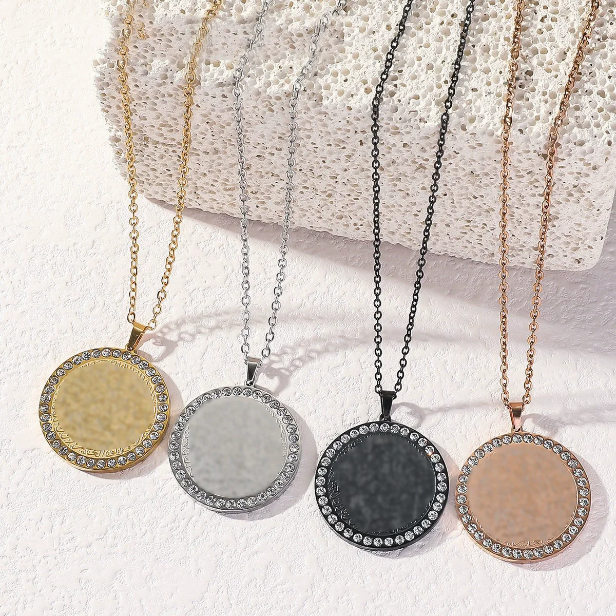 

Заготовка для ожерелья из нержавеющей стали, круглая, для гравировки, с возможностью нанесения имени, металлический диск, зеркальная полировка, оптом, 10 шт.