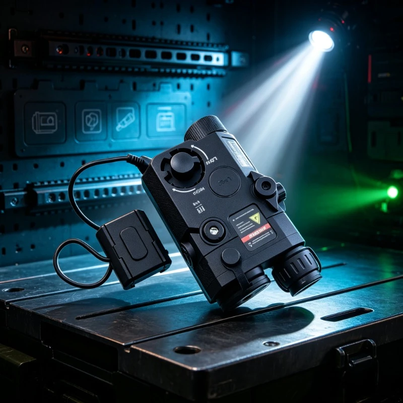 Adjustable Zero‑in PEQ‑15 Nylon Tactical Battery Container Infrared Module 500‑Lumen Adjustable Flashlight Toy Component