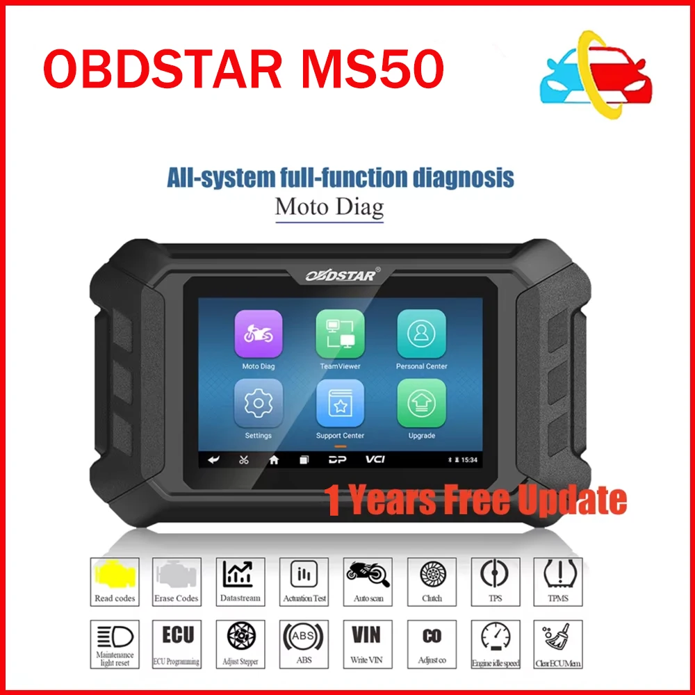 Motorcycle Diagnostic Tool OBDSTAR MS50 OBD2 Scanner MS 50 Motorcycle Scanner Motorbike For Suzu-ki Yamah-a PK MS80 MS70