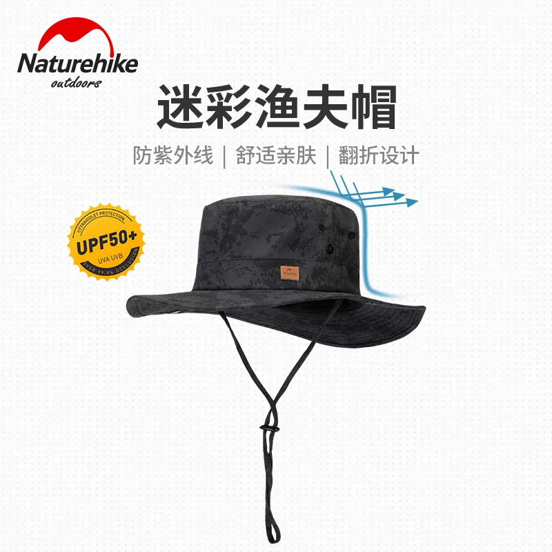 

Naturehike Outdoor Folding Ultralight Breathable Sunscreen UV Protection Camouflage Hat Fisherman Cap for Camping Hiking Hunting