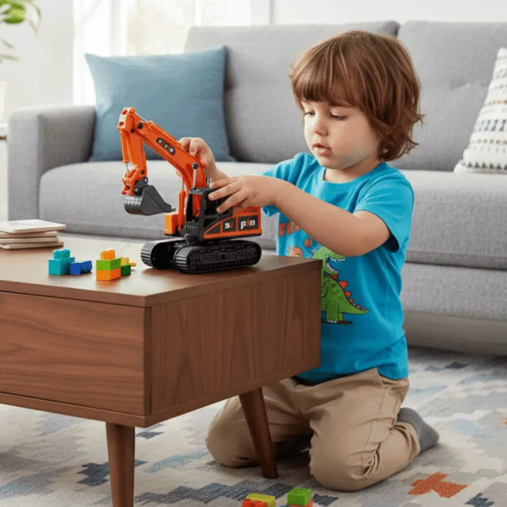 

Инерционная модель-экскаватор для декора рабочего стола, с гибкими шарнирами и подвижными элементами, игрушка-модель погрузчика