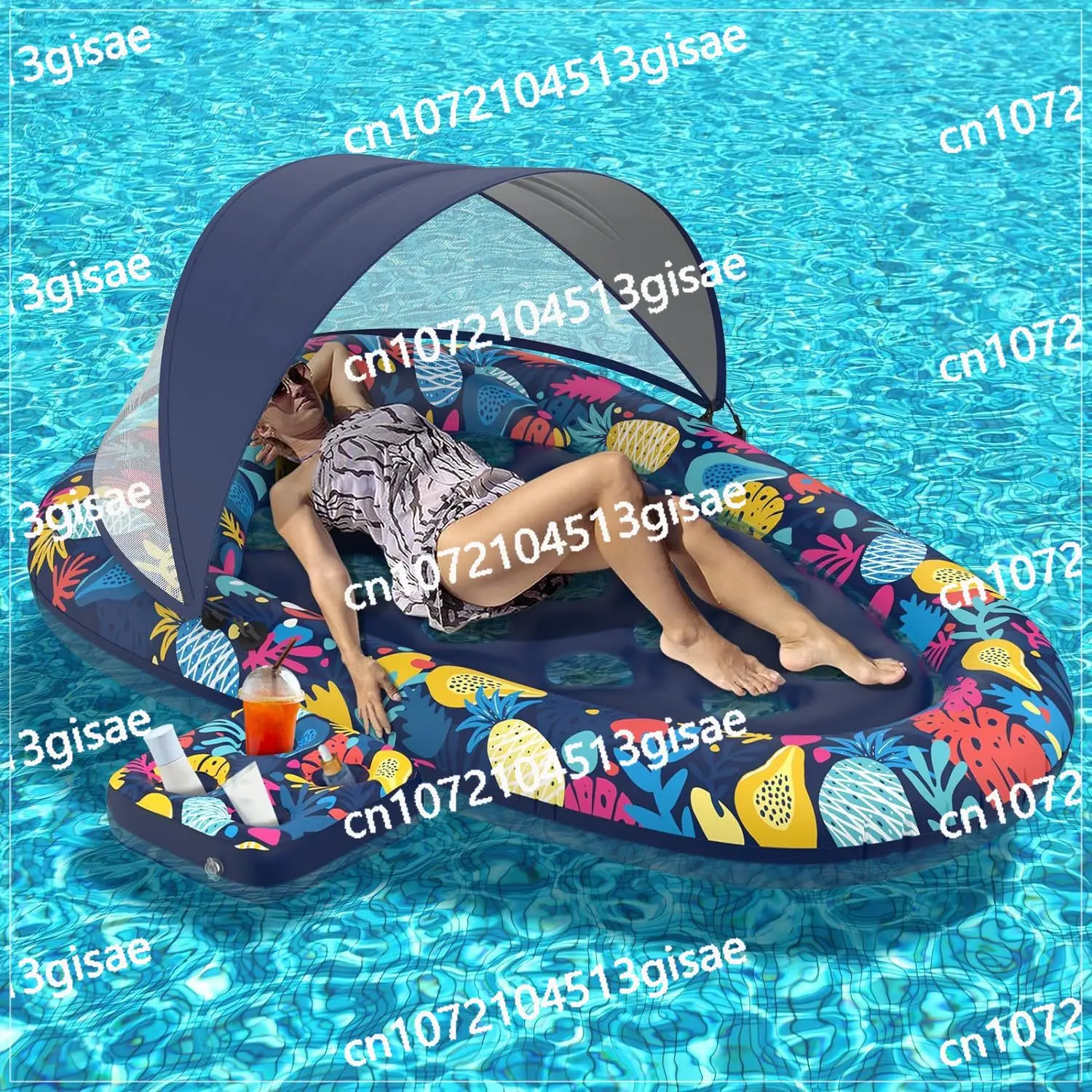 Floating Bed Platform Tent Swimming Cushion Bed Pool Single Inflatable Floating Mat, Floating Raft