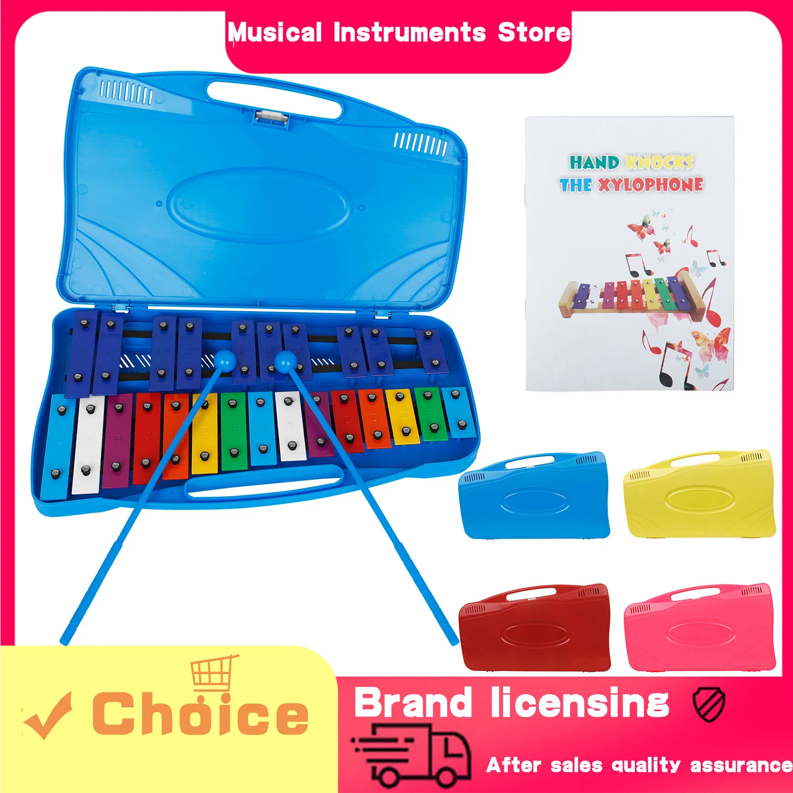 IRIN Vibhone Orff instrumento de percusión ABS 25 sonido Vibhone golpe manual con partituras juguete rompecabezas para niños