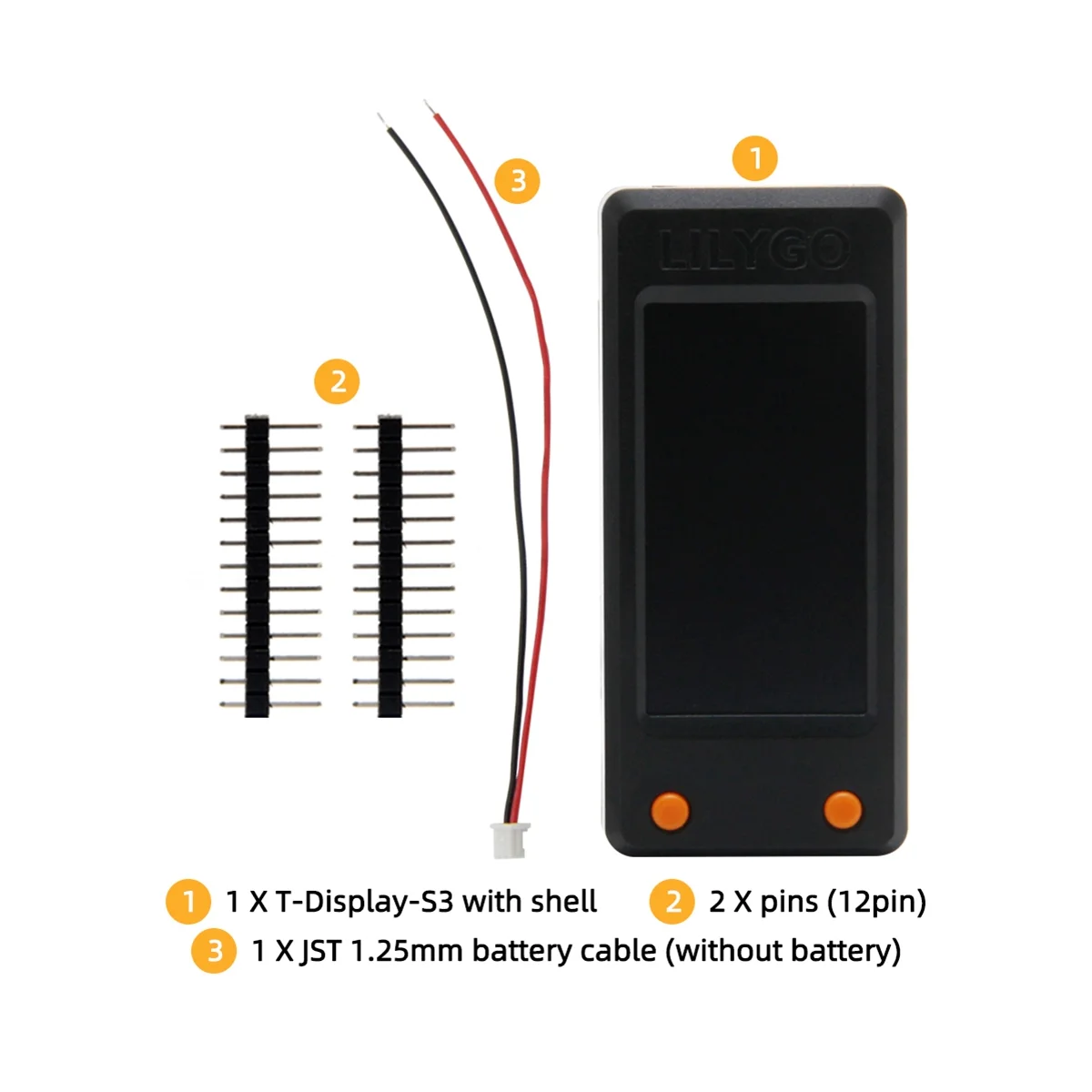 Imagem -05 - Lilygo-lcd Módulo de Tela para Arduino Placa de Desenvolvimento Wi-fi Bluetooth com Shell Lilygo T-display-s3 Esp32-s3 St7789 1.9