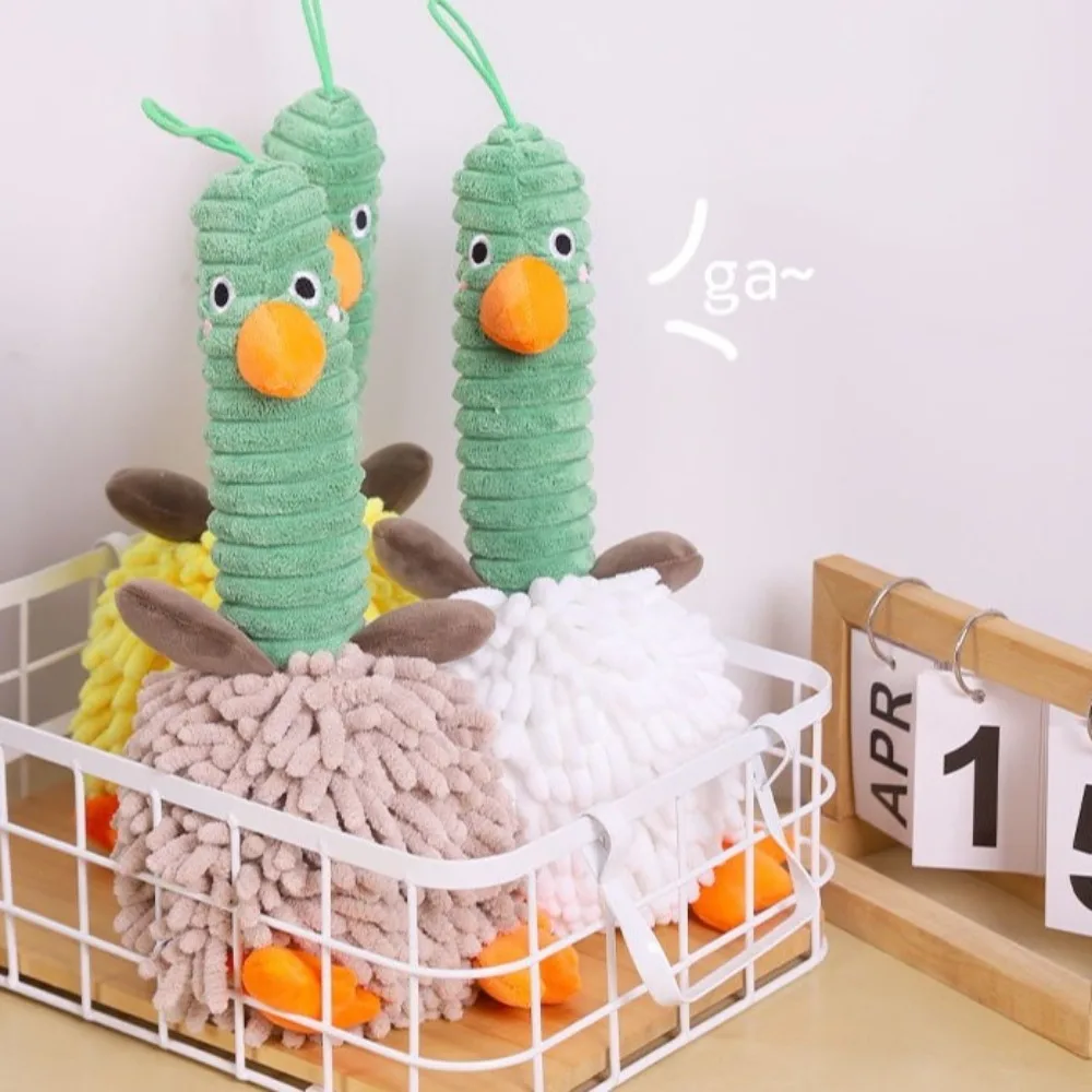 

Cute Cartoon Chenille Hand-Wiping Doll Soft Plush Duck Hand Towel Decorative Thicken Cleaning Towel Bathroom
