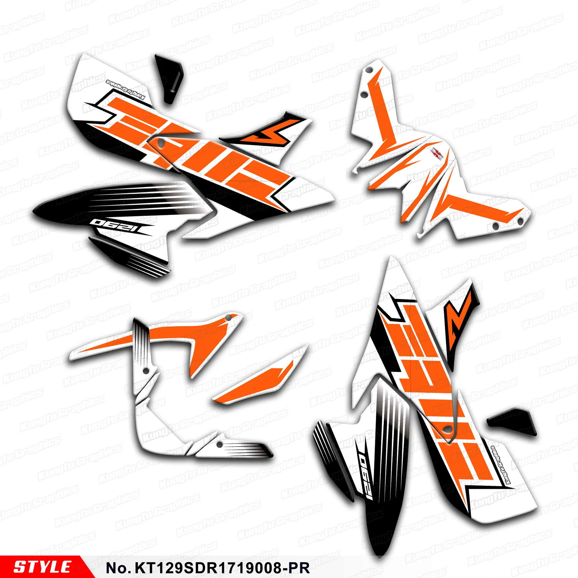 

Aftermarket Vinyl Decal Stickers Motorbike Graphics Kit for KTM 1290 Super Duke R 2017 2018 2019, KT129SDR1719008-PR