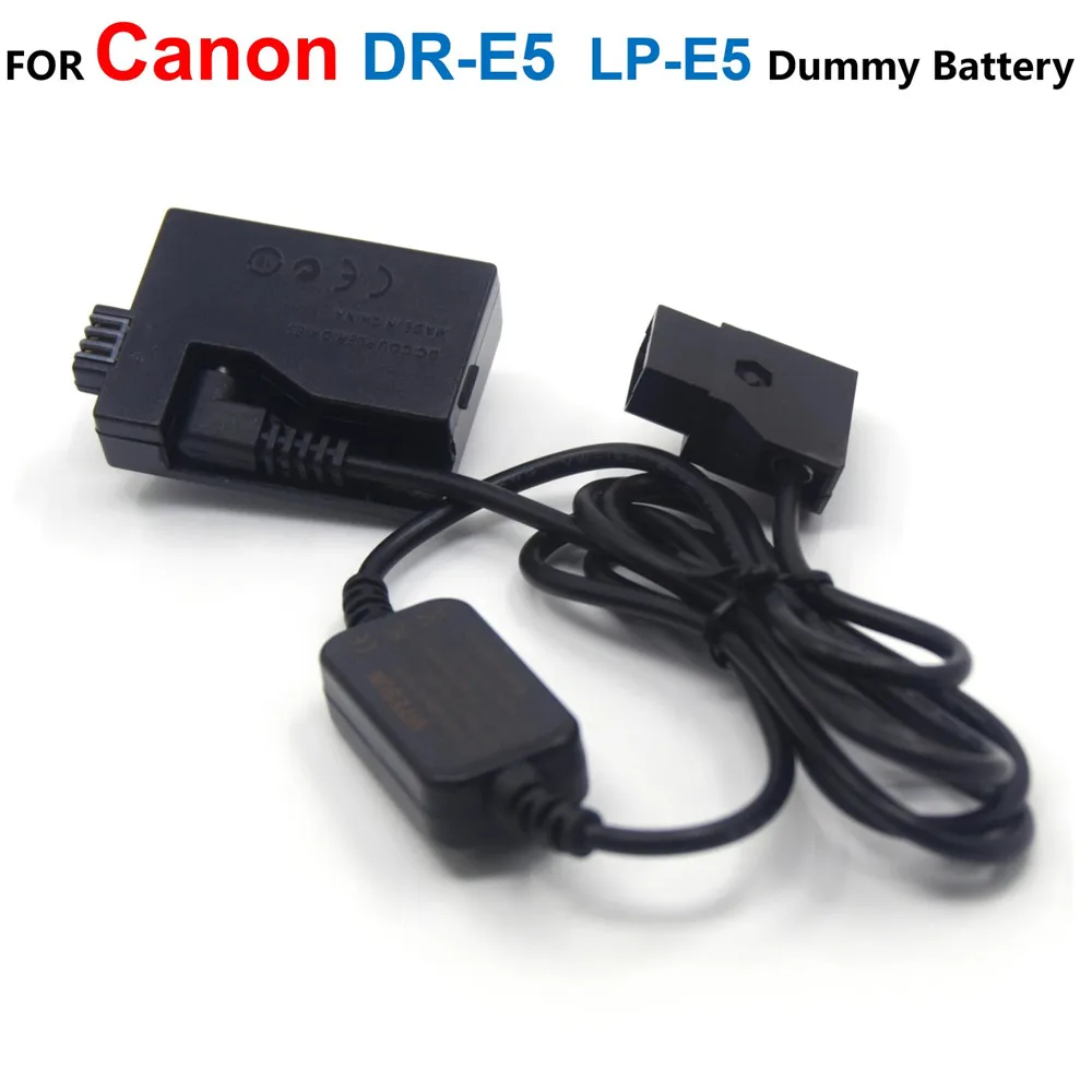 

DR-E5 LP-E5 Dummy Battery+ACK-E5 D-TAP Dtap 12-24V Step-Down Power Cable For Canon EOS 450D 500D 1000D Kiss F X2 X3 XS XSi T1i