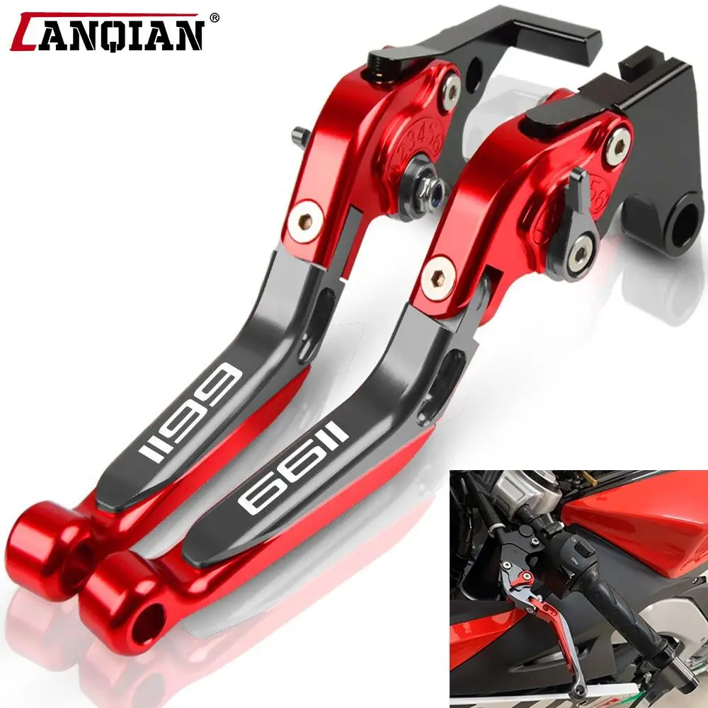 

For DUCATI 1199 Tricolor 2012 2013 2014 2015 Motorcycle handbrake Folding Extendable CNC Moto Adjustable Clutch Brake Levers