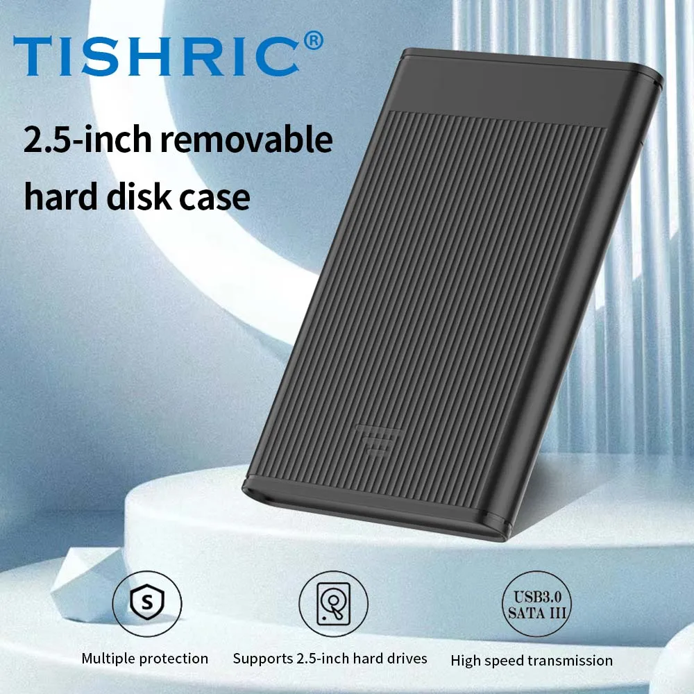 TISHRIC ฮาร์ดไดรฟ์กล่อง 2.5 นิ้ว SATA ถึง USB 3.0 HD กรณีฮาร์ดไดรฟ์ภายนอกแบบพกพา HDD Enclosure สําหรับแล็ปท็อปพีซี