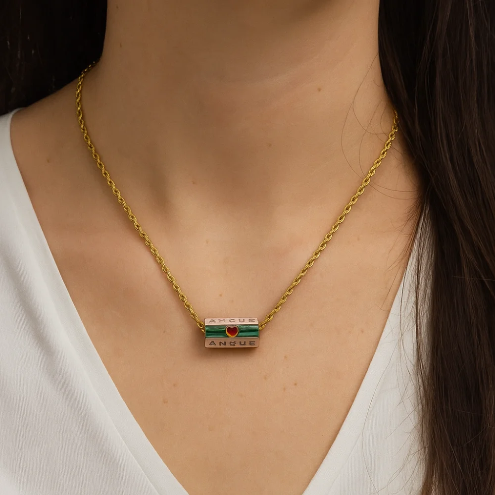 

Sweet Charm Enamel Eye Pendant Necklace Stainless Steel Fortune Turkish Eye Multi Color Necklace Adjustable Y2K