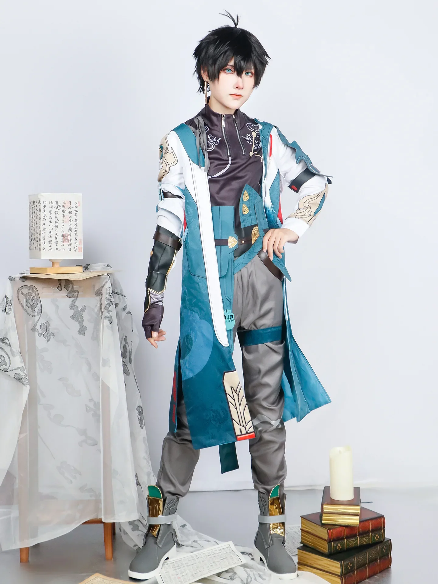 Dan Heng Imbibitor Lunae Cosplay Honkai Star Rail Kostuum Schouder Armor Oorbellen Volledige Set Game Cos Halloween Party Kostuums