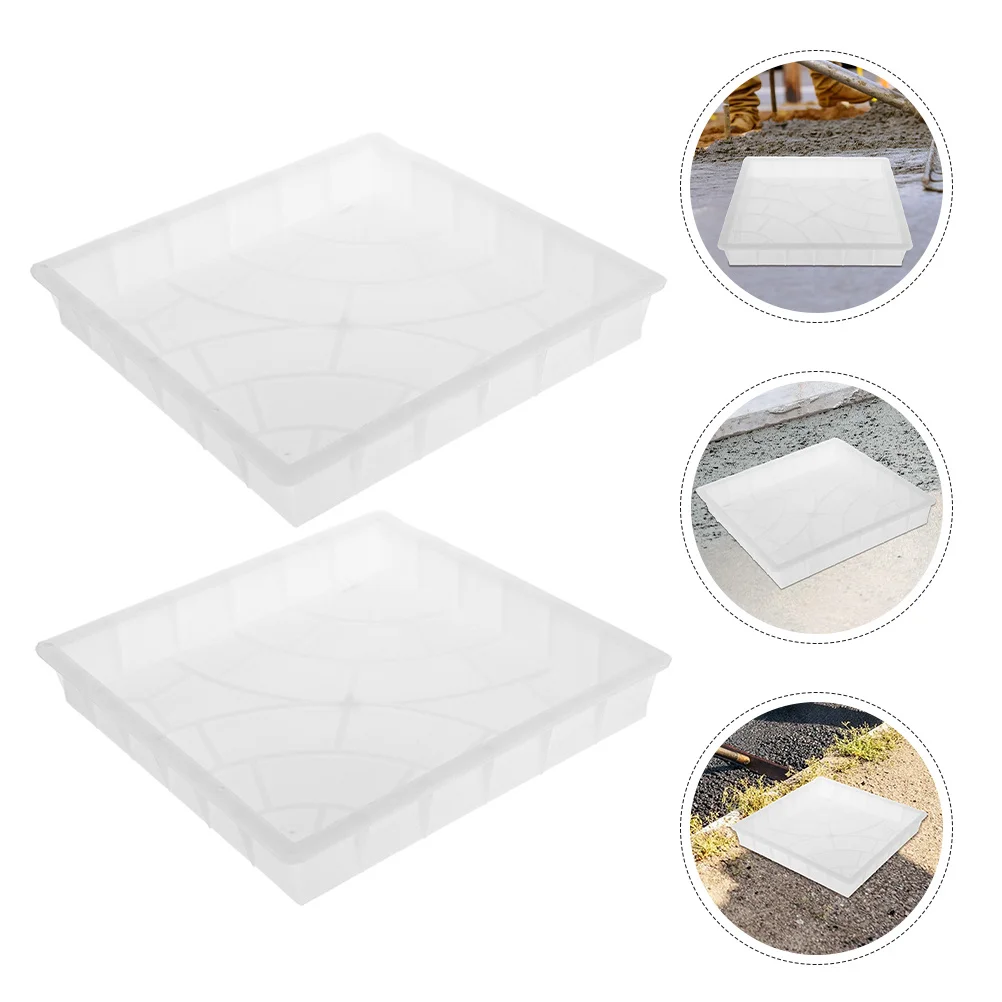 

2pcs Lawn Brick Mold Reusable Plastic Paver Molding For Garden Pathway Stepping Stone Making Outdoor Yard Pavement Landscaping