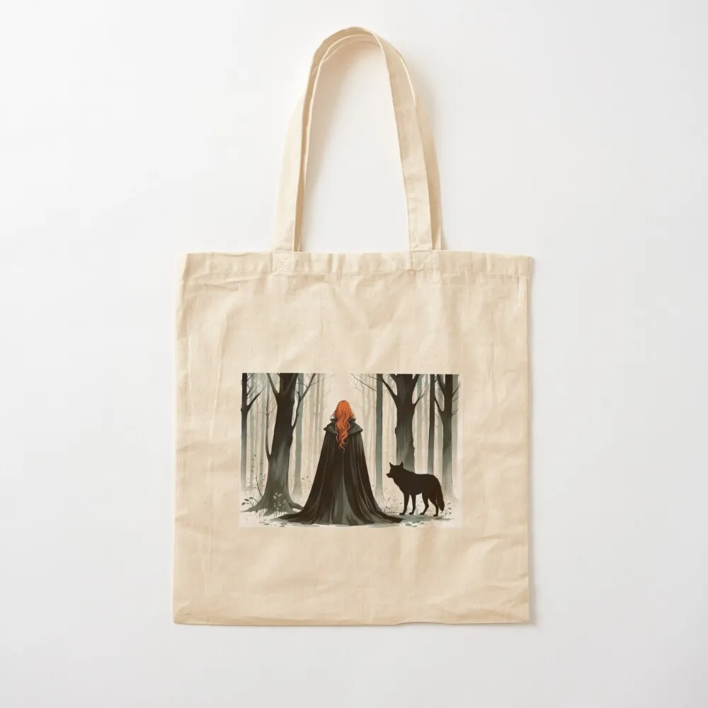 

Queen red riding hood and his wolf Tote Bag shopper bags for women Canvas stote bag canvas tote Canvas Tote Bag