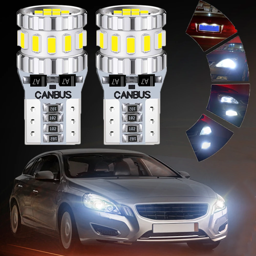 1/4/10Pcs LED T10 3014Chip-18W Light Bulb 6000K 12V  Car Reading Lamp License Plate Lights Instrument lights White