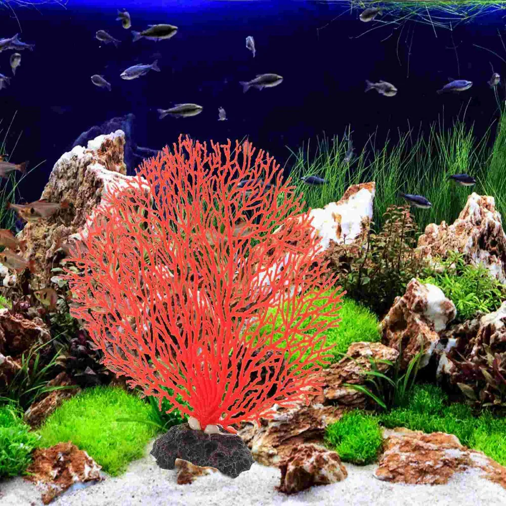 Aquarium Plants Decoration Tree Shape Plastic Resin Coral Fishing Tank Landscaping Omanments