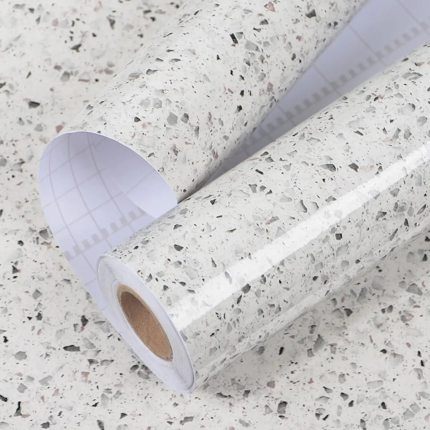 Home Renovation Marble Gravel Wallpapers Self-adhesive Vinyl Kitchen Bathroom Cabinet Stickers Desktop Decorative Contact Paper