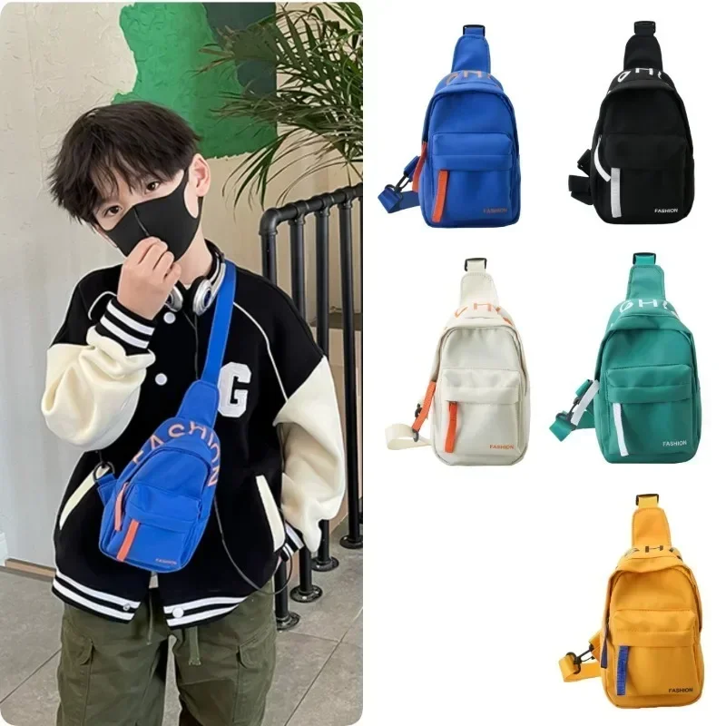 New Chest Bag for Kids Little Boy Play Travel Collection Simple Casual Shoulder Crossbody Bag Boys and Girls Coin Purse Backpack