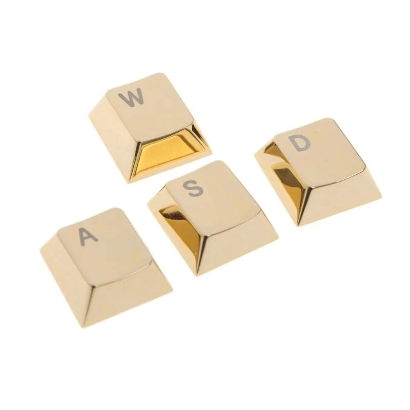 31BA Zinc Alloy Keyboards Keycaaps Machined with Light Etching for Gamers and Typists For WASD Directions Keys Keycaps