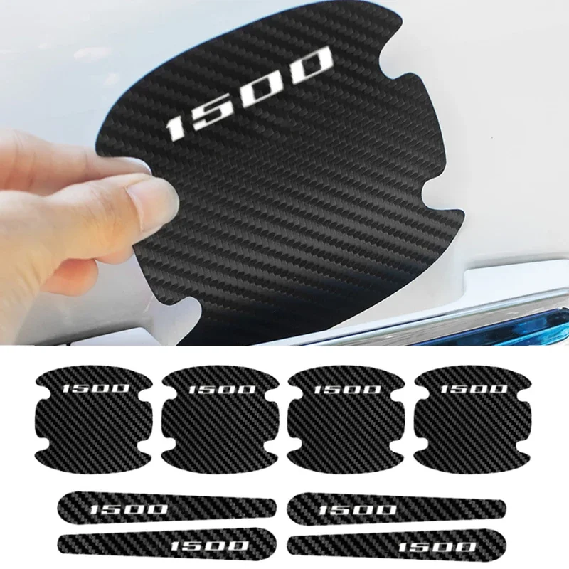 Carbon Fiber Car Door Bowl Handle Anti-Scratch Stickers Decal Decoration for 1500 RAM SRT Journey Challenger Charger