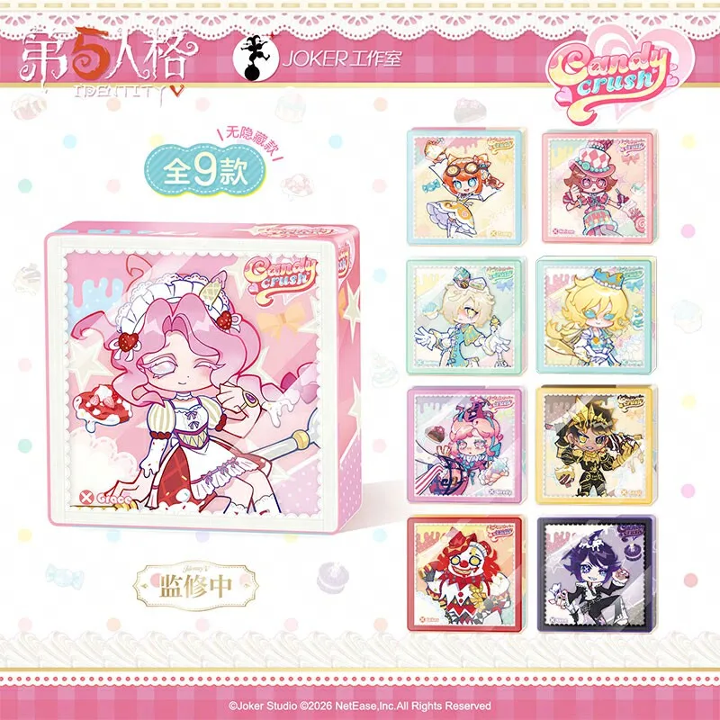 

New Original Identity V Candy Theme Series Second Wave Acrylic Square Blocks Badge Anime Character Collectible Toys For Friend