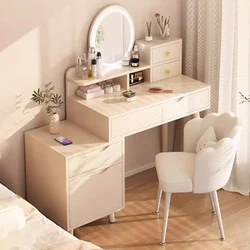 Semplice bianco Vanity Table Storage cassetto Vintage European Vanity Desk Nordic Classic Table Maquillage Avec Miroir Furniture