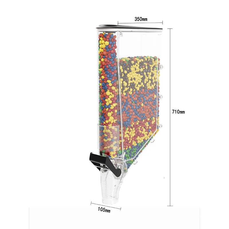Commercial Bulk Dry Food Dispenser Box Acrylic PC Material Grain Bean Coffee Candy - Gravity Warehouse Dispenser