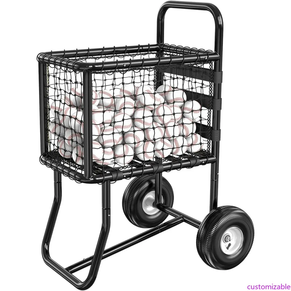 

Тележка для перевозки софтбола и бейсбола большой емкости для полевых и тренировок, вмещает ponad 300 мячей