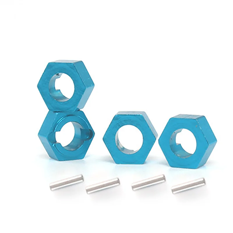 A949-11 roda hexagonal de alumínio, pinos de montagem de assento hexagonal, peças de atualização de 7mm para carro wltoys 1/18 a949 a959 a969 a979 k929 rc