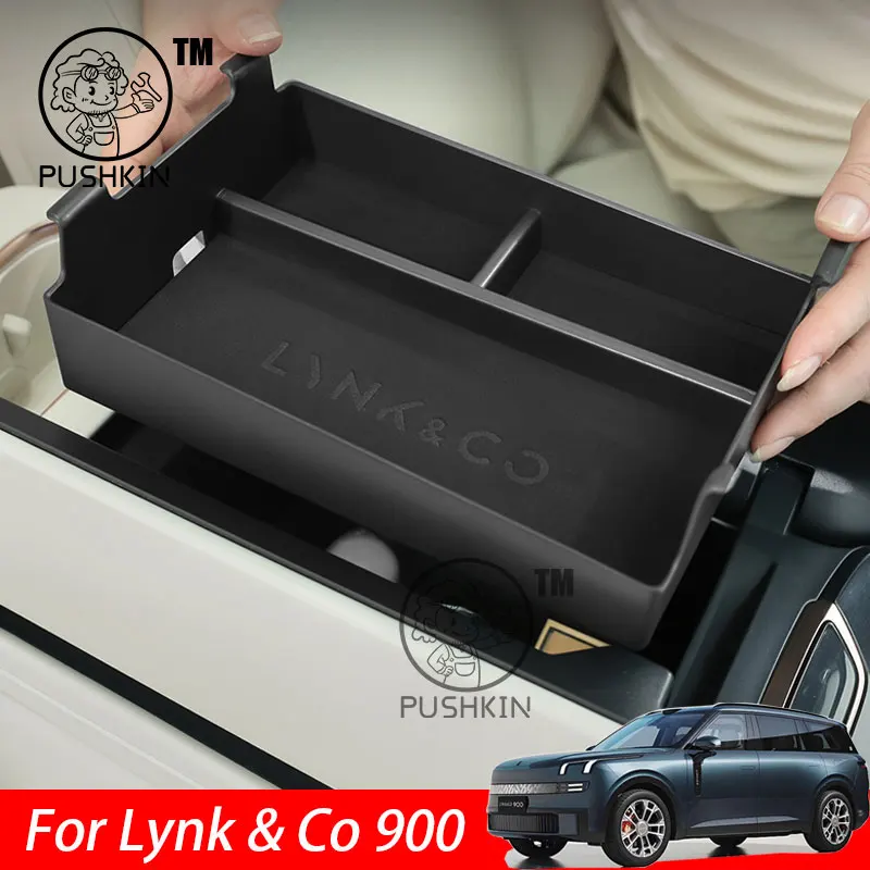 

Для Lynk & Co 900 2025 2026, автомобильный подлокотник, ящик для хранения, органайзер для центральной консоли, центральная консоль, аксессуары для интерьера