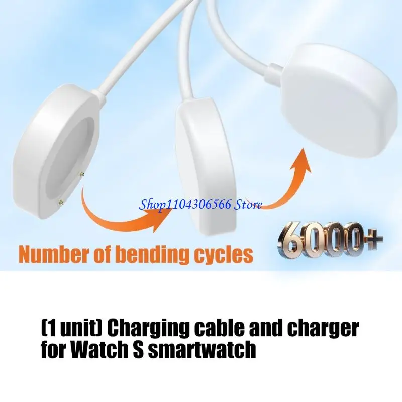 02DD PVC Smartwatch Charging Cable Lightweight Portable Universal Fit Overvoltage Prevention