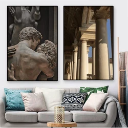 Classical Greek Goddess Aesthetic Poster Modern Building Prints Ancient Greek Sculpture Canvas Painting for Gallery Home Decor