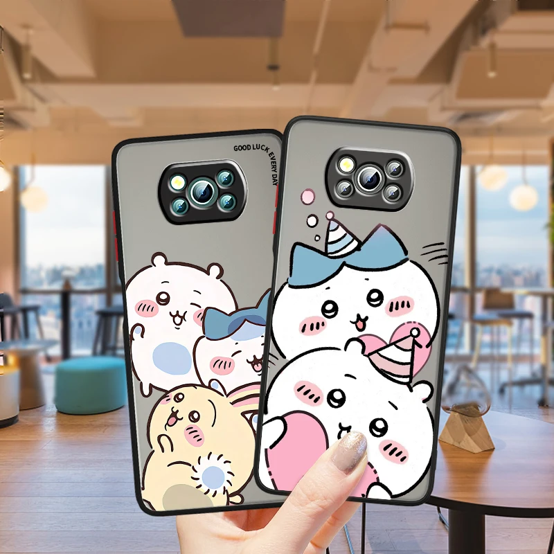 Usagi Chiikawa Hachiware Cute Frosted Translucent For Xiaomi Mi Poco X5 X4 X3 M6 M5S M5 M4 M3 F5 F4 F3 GT Pro 5G Soft