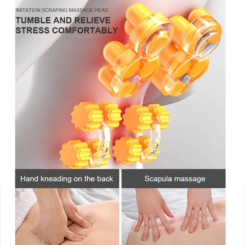 Shiatsu Neck Massage Pillow Electric Cushion Upgrade Back Massager Deep with Heat Tissue Kneading for Shoulder Relax Muscles