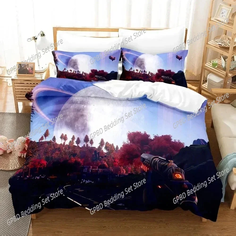Game Outer Worlds Bedding Set Single Twin Double Queen King Cal King Size Bed Linen Set