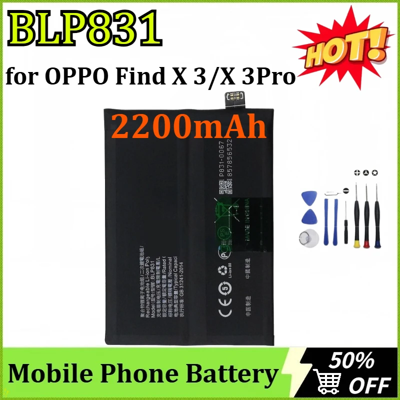 new-blp831-774v-2200mah-high-quality-battery-for-oppo-find-x-3-find-x-3pro-high-capacity-replacement-mobile-phone-battery-tool