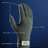 Wool Cashmere Gloves Touch Screen Winter Men Knitted Gloves Solid Color High Quality Winter Autumn Thicken Warm Coldproof 4