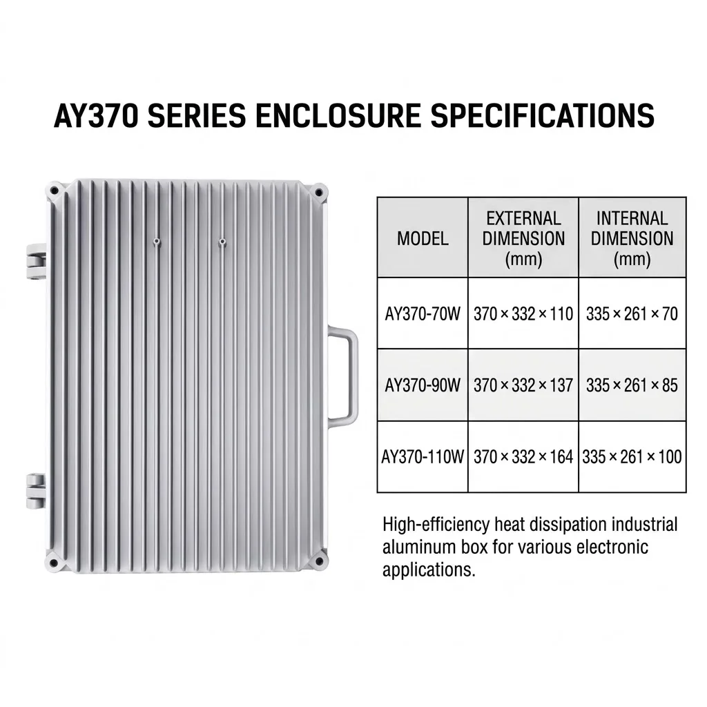 AY370 Series IP67 Aluminum Box Wifi Ribbed Aluminum Case For Omni Directional Antenna