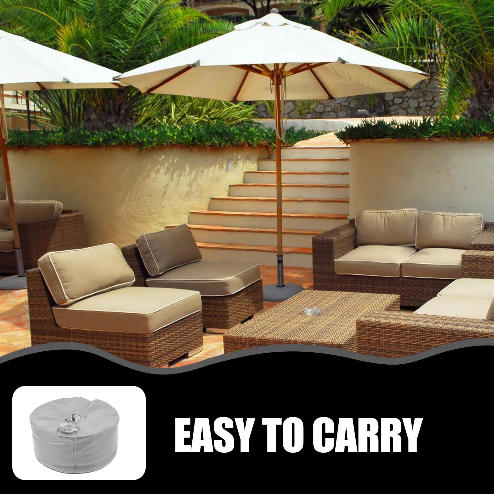 2 Pcs Sandbags Umbrella Weights Weighted Water Base Pvc Counterweight for Beach Flag Stand